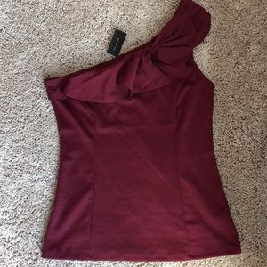 Garnet One Shoulder Top from The Limited. NWT.